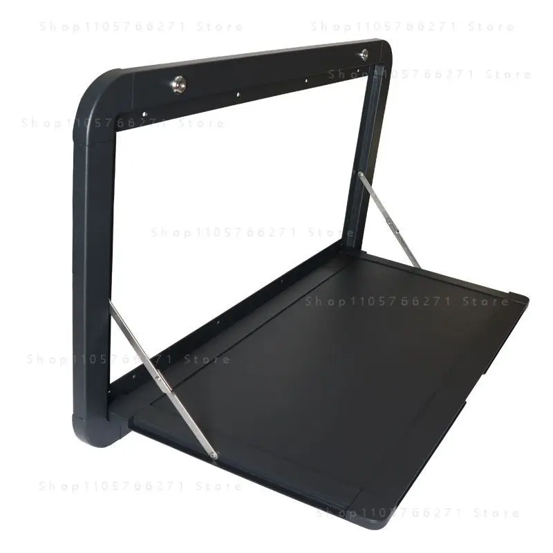 RV Out Folding Table White/Black Trailer-mounted External Dining Table Exterior Side-mounted Folding Motorhome Camping Table