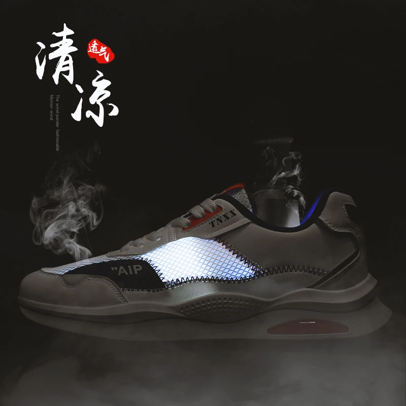 

Мужская обувь для летнего сезона 2024, новая дышащая сетчатая Спортивная нишевая трендовая Мужская обувь для пожилых людей на мягкой подошве.