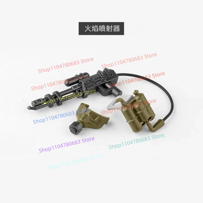 

New MOC Flamethrower Building Block Accessories for Mini Figures Display Toy Kids Holiday Gift
