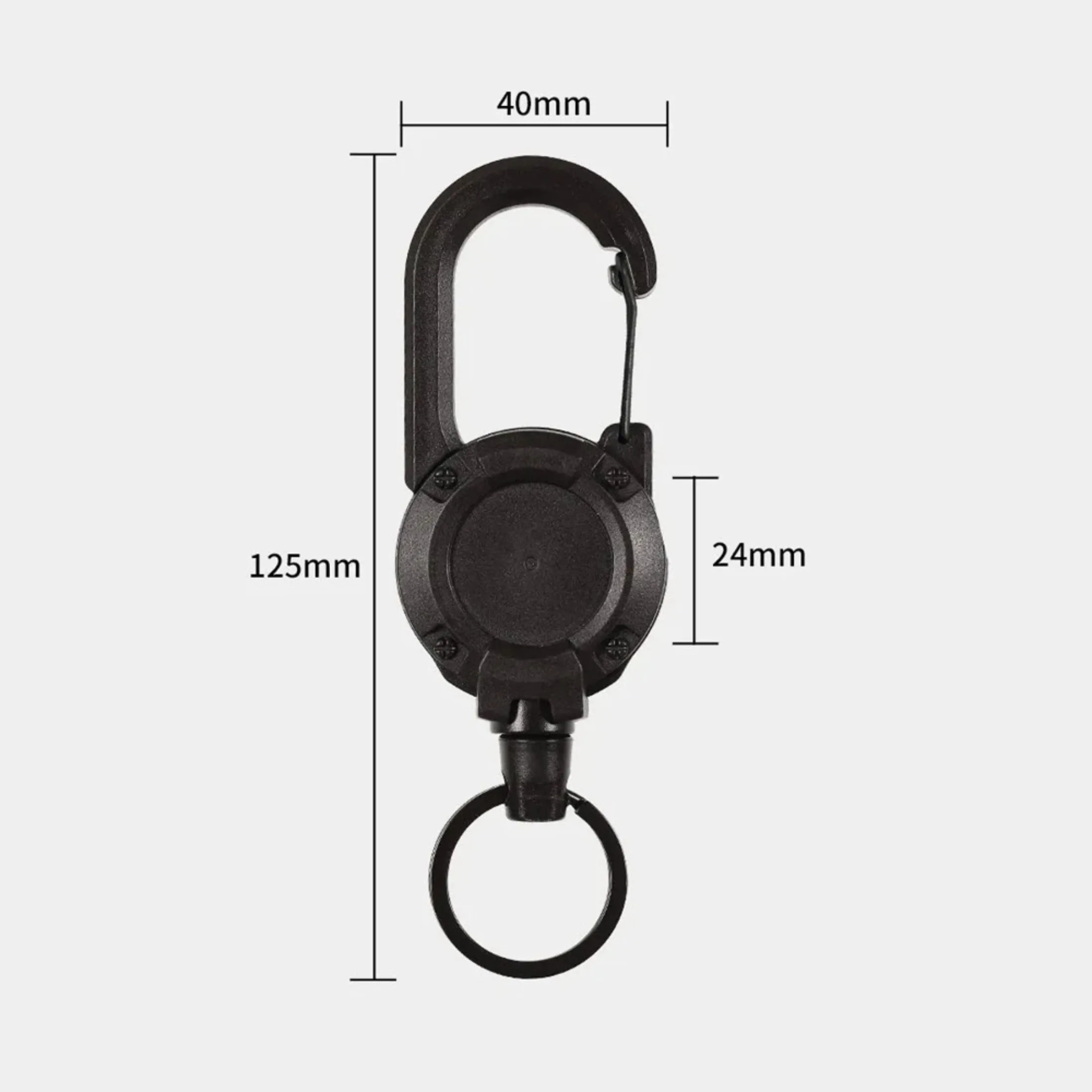 Fishing Retractable Key Chain with Antirust Spring Easy Release Badge Holder Fly Fishing Zinger Retractor Accessories