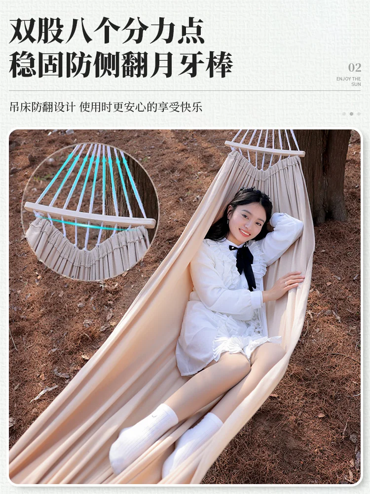 Hanging bed, outdoor swing, anti roll camping dormitory, net bed, cradle, student, two person swing, bed falling artifact