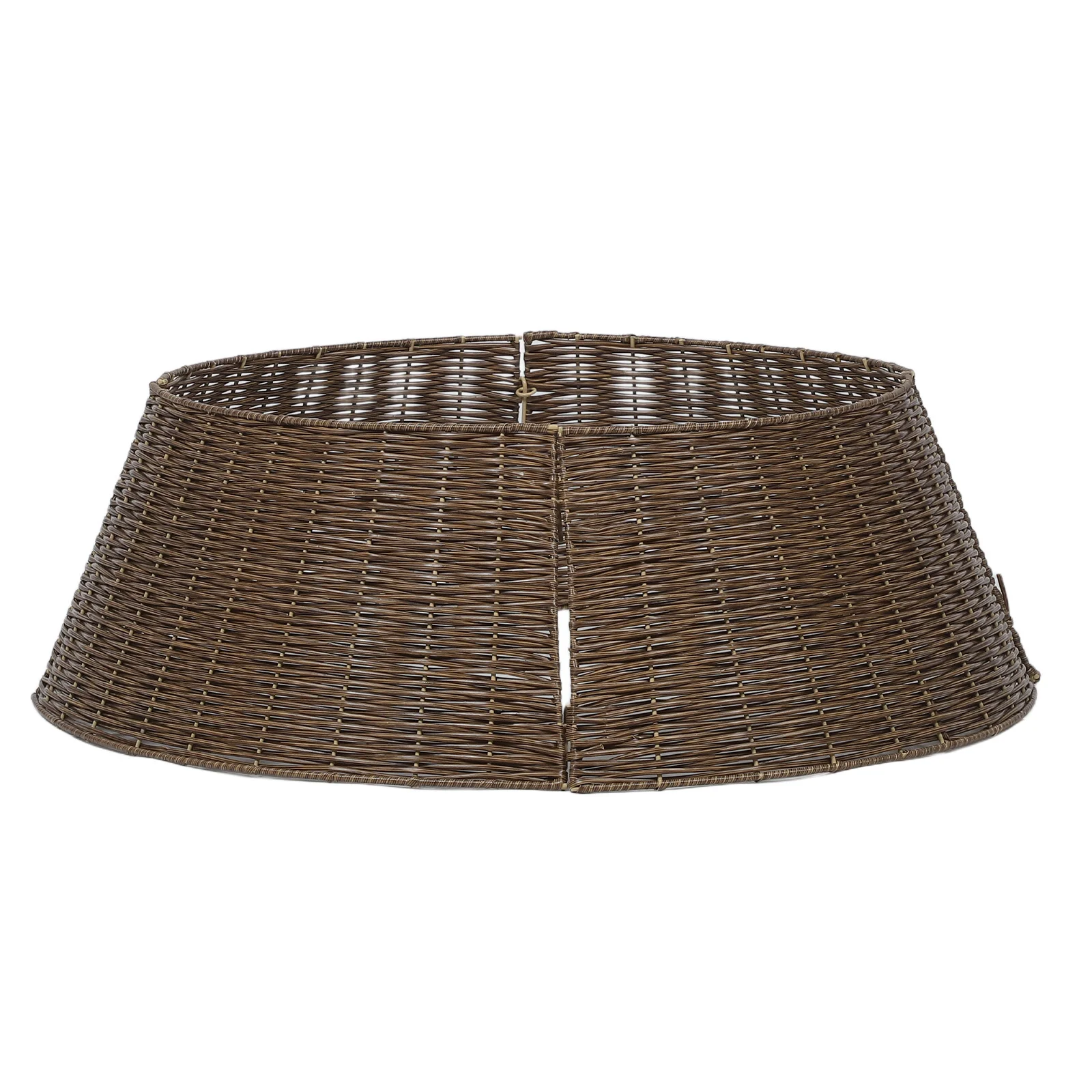 

Christmas Tree Basket Collar 65Cm Rattan Look Brown Woven Ring For Farmhouse Holiday Decor Tree Stand Cover Base Skirt