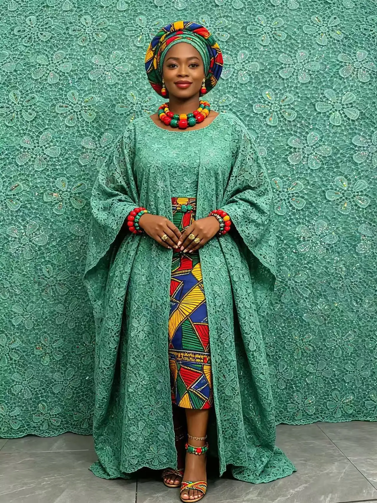 The Latest African Rope-Braided Lace Fabric 2026 Embroidered Lace Fabric Nigerian Water-Soluble Sewing Dress Materials 5 Yards