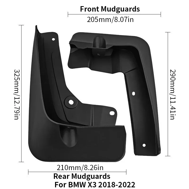 Fender For BMW X3 G01 Mud Flaps 2018 - 2022 Mudflaps Splash Guards Mudguards Wheels Front Rear Fenders Car Accessories