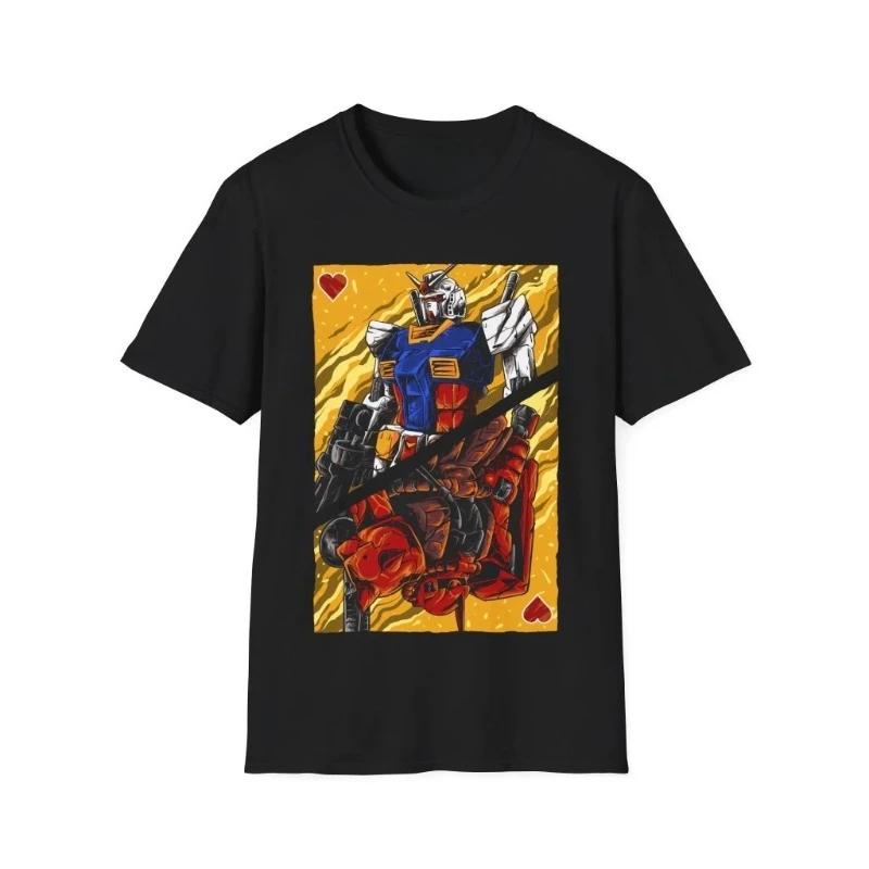新しいガンダム綿プリント Tシャツ高品質快適なレジャースポーツ通気性ロボットアニメーション Tシャツ