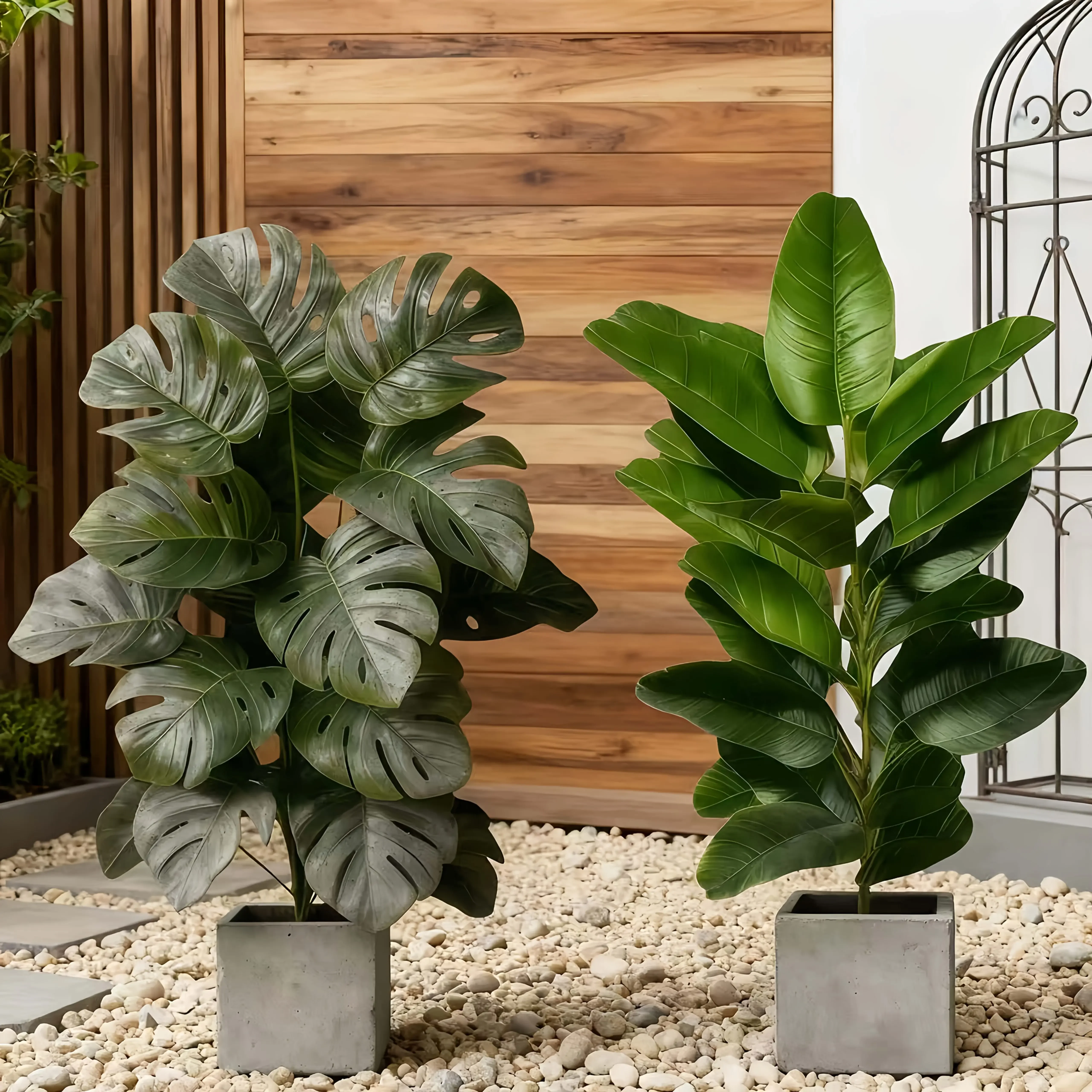 

2 шт. реалистичных больших искусственных пальм, стильная искусственная зелень для декора крыльца, магазина, дома, подарка на новоселье