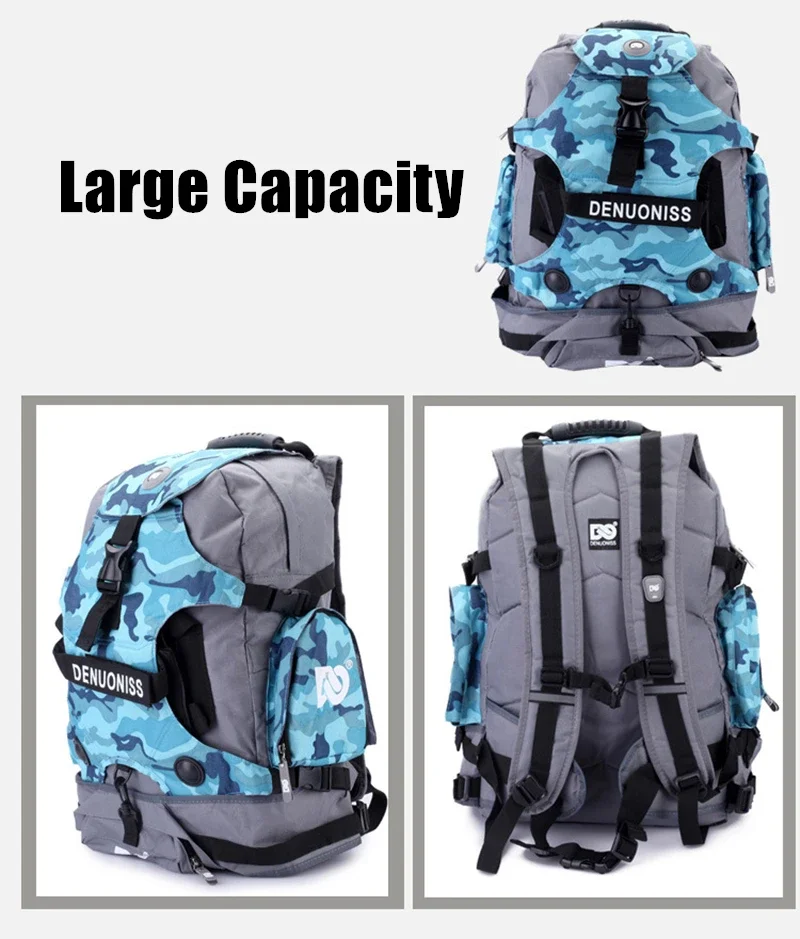 Men Women Roller Skates Backpack Inline Skates Skating Shoes Boots Carry Bag Kid Ice Skates Storage Knapsack Outdoor Sports Bags