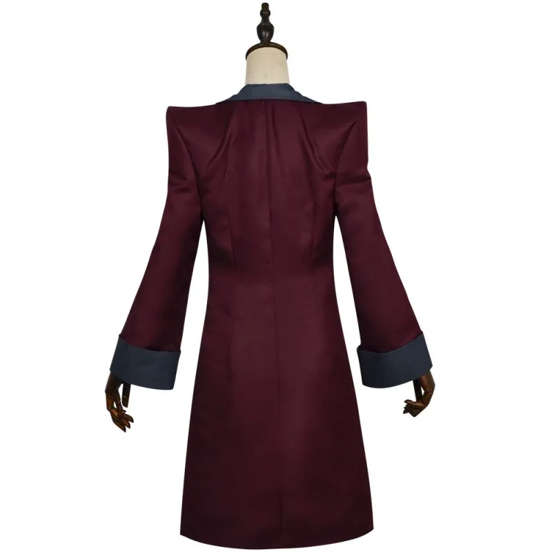 أزياء الهالوين 3 فولت المخملية التأثيرية Hazbins أنيمي الجحيم فندق موضة لورد 3 Vees المخملية أزياء المسرح كرنفال الشيطان فستان