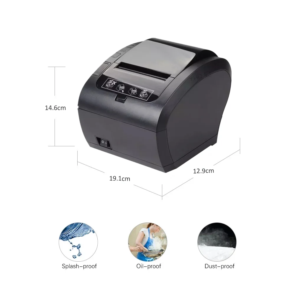 Auto Cutter 80mm Commercial Use Retail Shop Use Thermal Receipt Printer