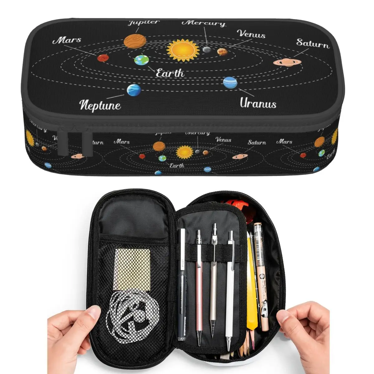 Solar System Pencil Cases for Students Pen Box Pencil Bag Large Capacity Pencil Pouch Pen Holder