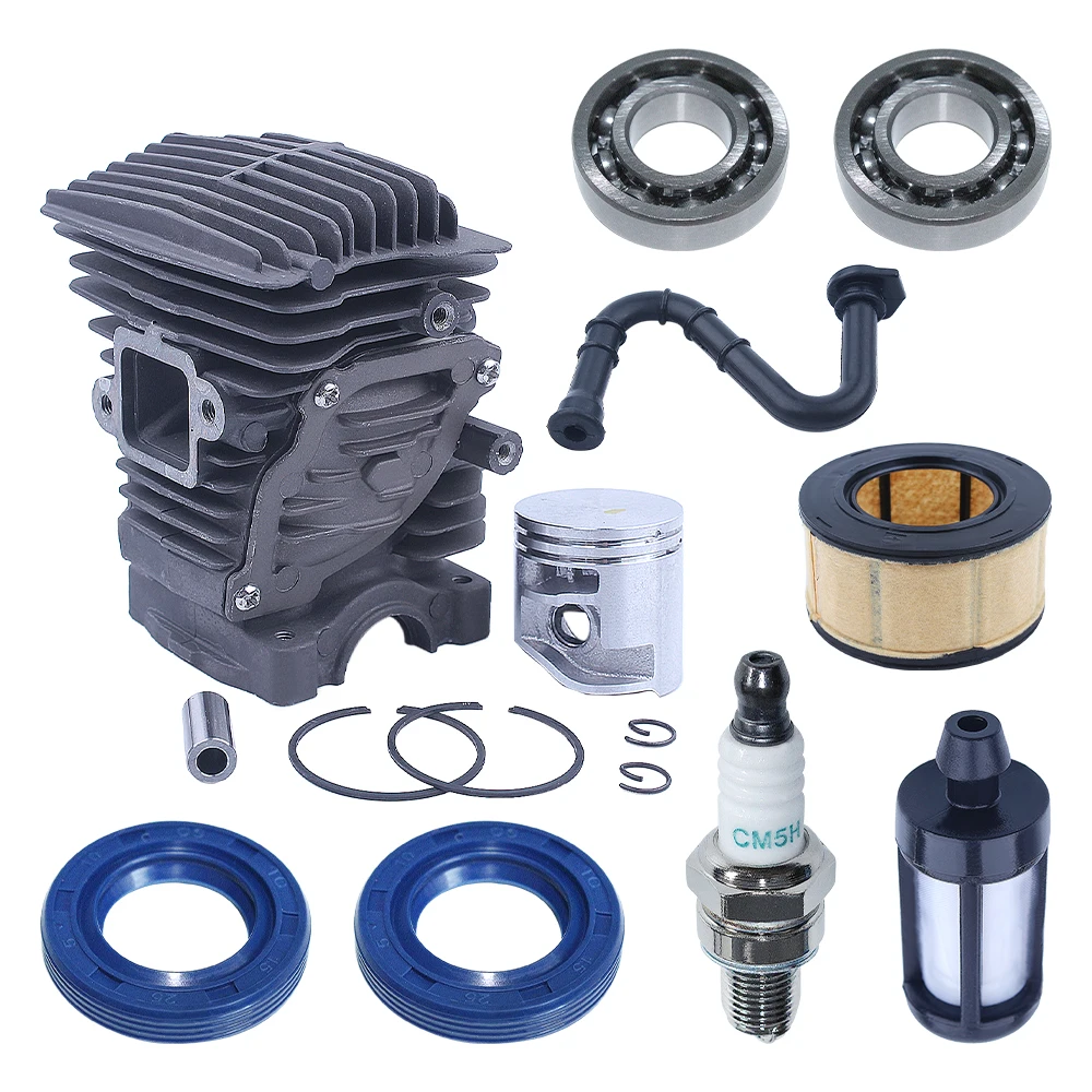 Bombilla de filtro de aire de pistón de cilindro, Kit de ajuste 1143 020 1207 para motosierra Stihl MS251 MS 251 44mm