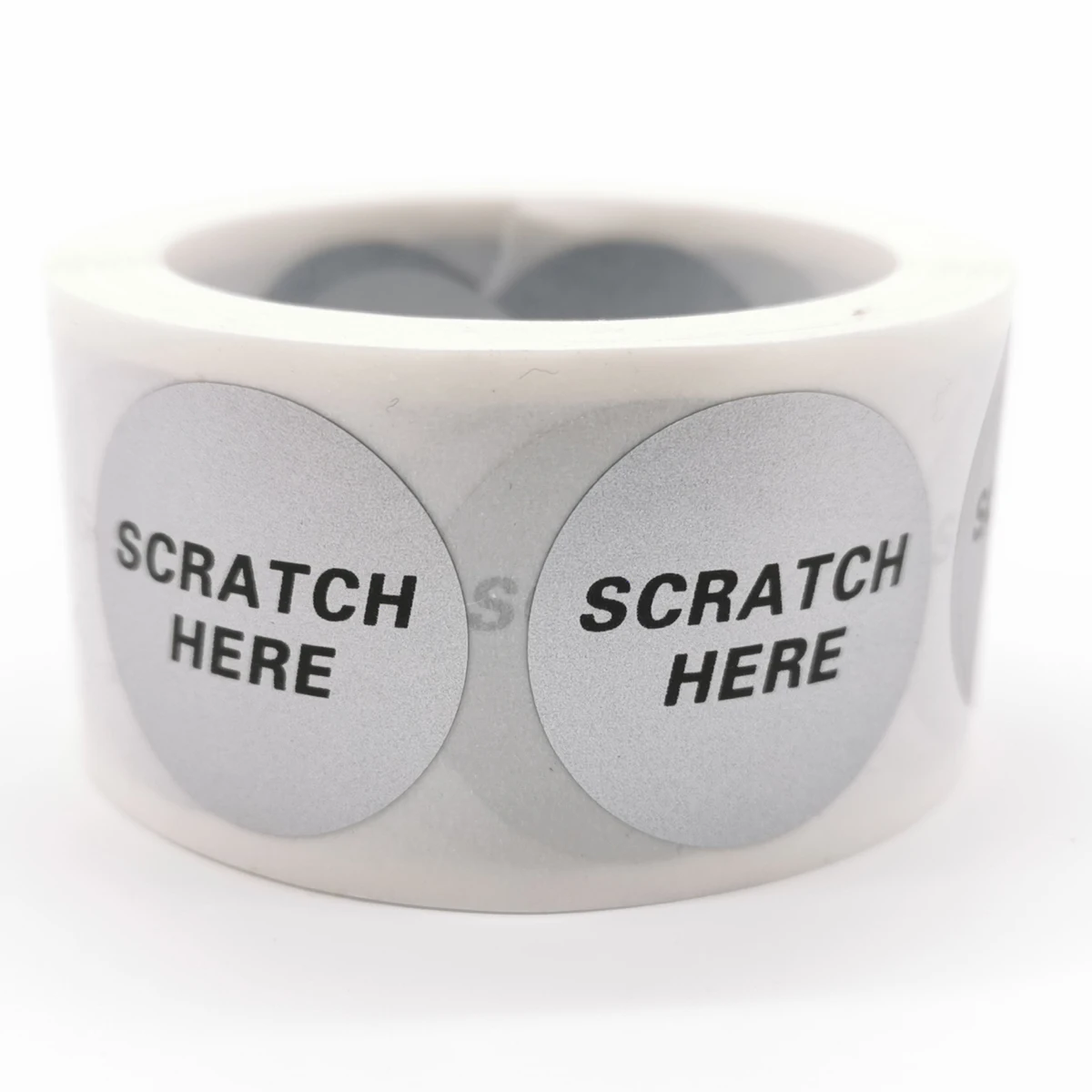 300PCS 1Inch Scratch Off Stickers Round 25mm SCRATCH HERE Blank For Secret Code Cover Home Game Wedding Message