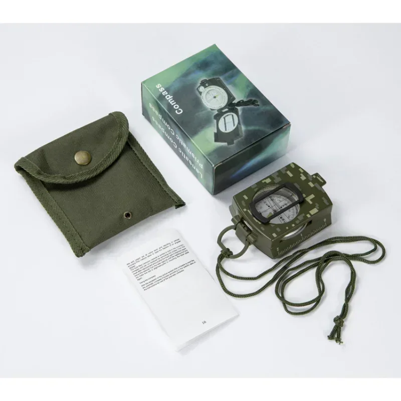 New Guide Tool Compass Waterproof Military Aiming Compass Hiking Bicycle Camping Angle Gradient Distance Summer Outdoor