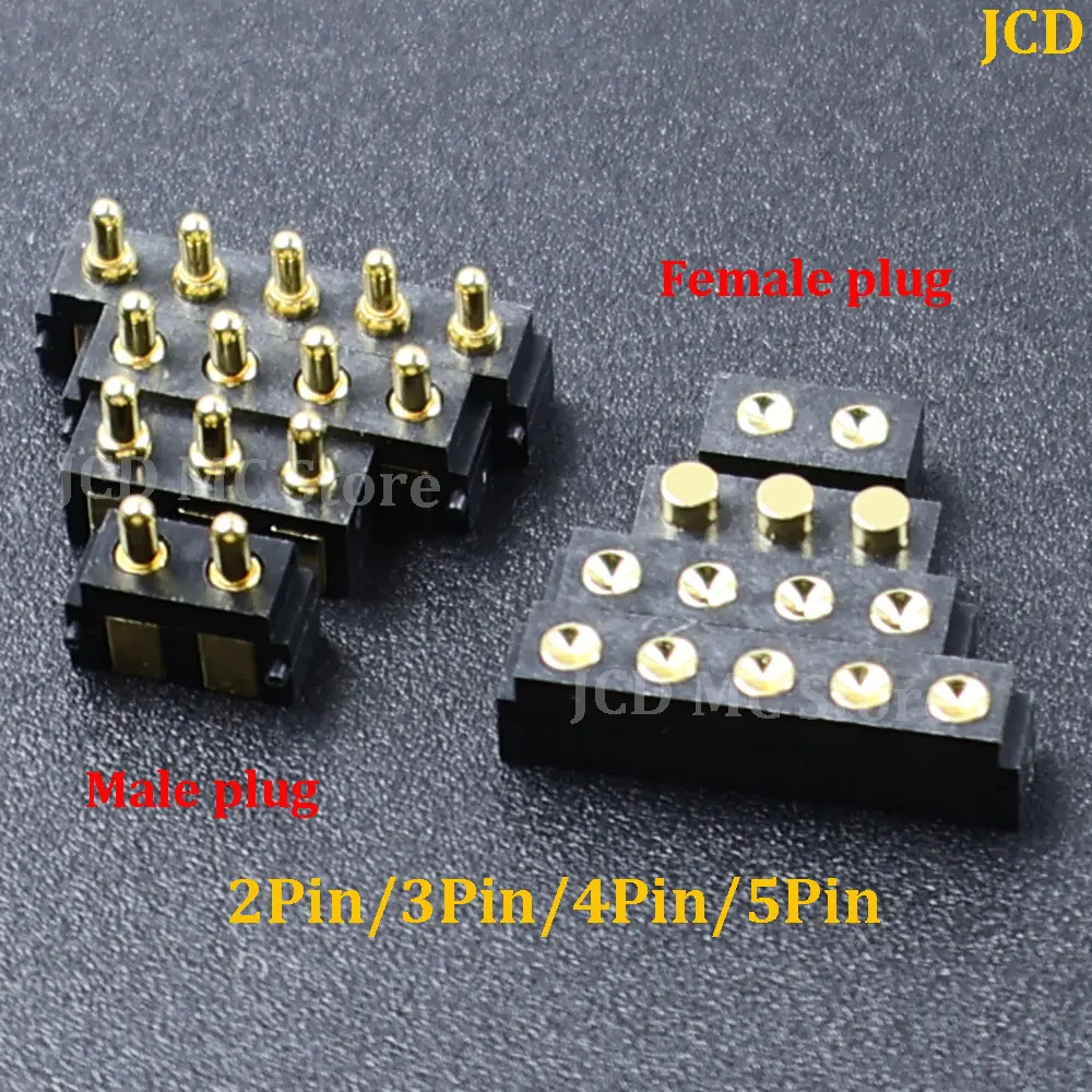 1/3/5Pcs SMT Spring-Loaded Side Mounted Pogo Pin Connector 2 3 4 5 Pin Position 2.5mm Spacing Spring Pin Charging Contact
