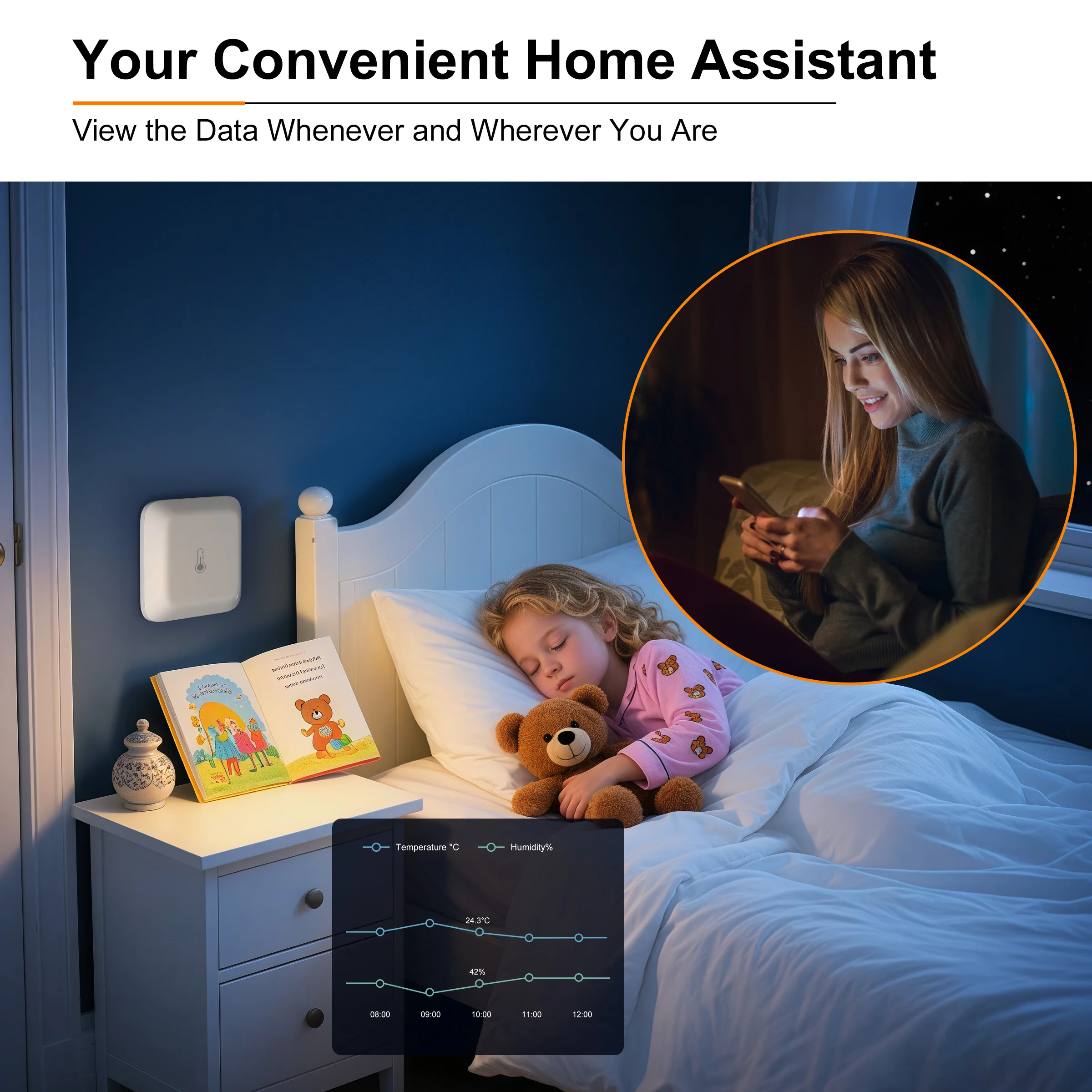 GIRIER ZigBee 3.0 Czujnik temperatury i wilgotności Inteligentny termometr domowy Higrometr wewnętrzny Obsługuje Alexa Hey Google Home Assistant