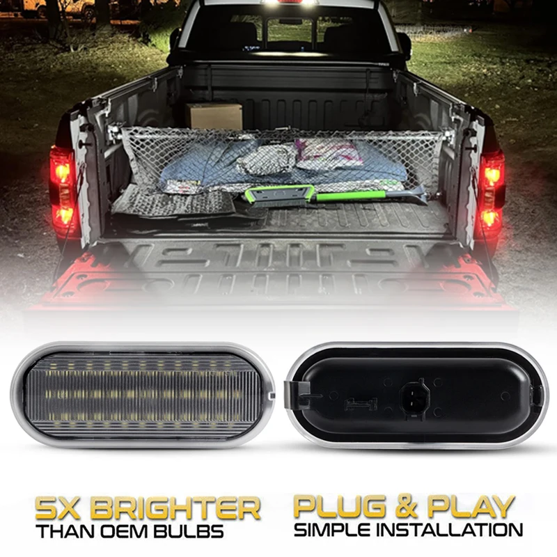 

2Pcs LED Truck Bed Light Cargo Lamp Assembly For Ford F150 Raptor F250 F350 F450 Super Duty Pickup Truck, 6000K Diamond White