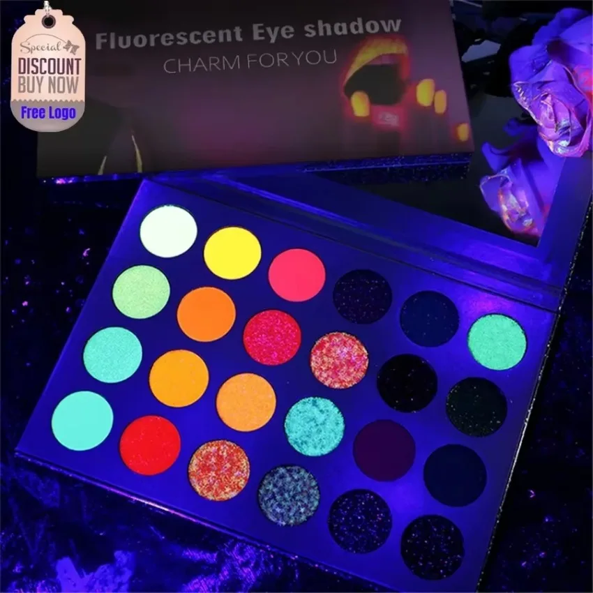 العلامة الخاصة 24 لون الفلورسنت عينيه لوحة مقاوم للماء بريق لامع عالية الصباغ طويلة الأمد ظلال العيون ماكياج السائبة