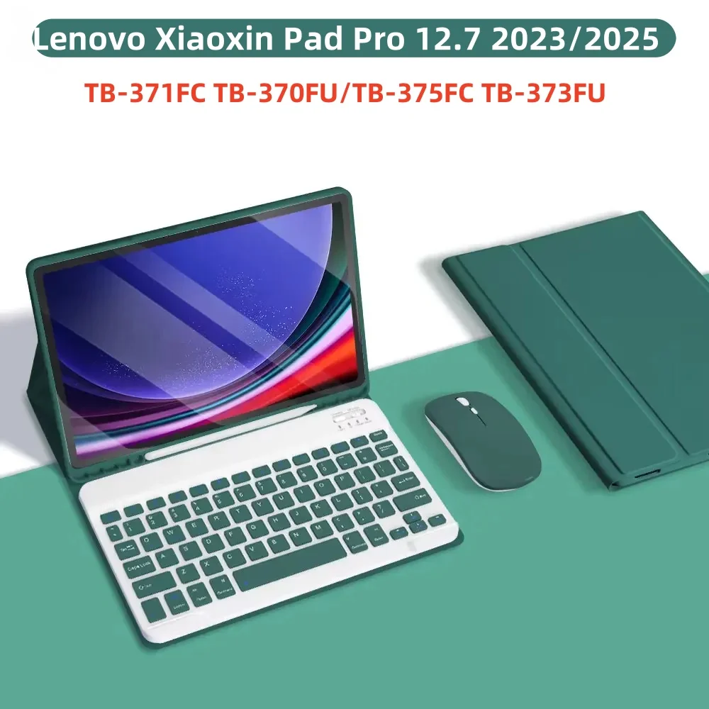 

Чехол для клавиатуры Lenovo Xiaoxin Pad Pro 12,7 дюйма 2025, съемный чехол для клавиатуры Bluetooth для Lenovo Tab P12 12,7 дюймов TB370FU