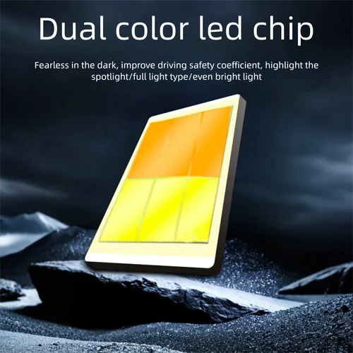 Imagen 2 del producto 5 lentes de doble Color, luz LED amarilla y blanca para faros, luces antiniebla para parachoques, luces de rejilla, luces de trabajo, 3 lentes, iluminación para coche