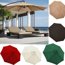 6/8 Rib Polyester Sunshade Cloth Outdoor Patio Umbrella Garden Sunshade Cover Replacement Cloth Waterproof Top Fabric Parasol