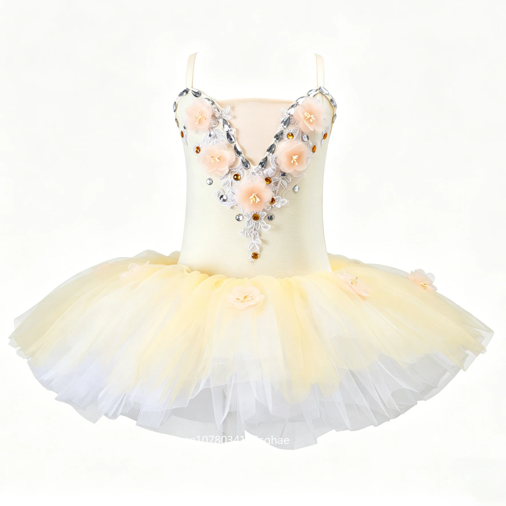 

Professional classical Tutu Ballet Dress Slip Flower Diamond Lace Patchwork Ballerina Party Dress Children Ballet Dance Costumes