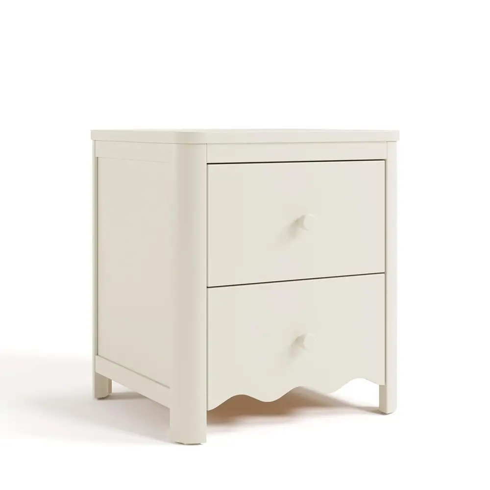 

Casablanca 2 Der Nightstand (rosted Oat) - GREENGUARD Gold Certiied, Storage or Kids Bedroom, Premium Wood Nightstand with Elega