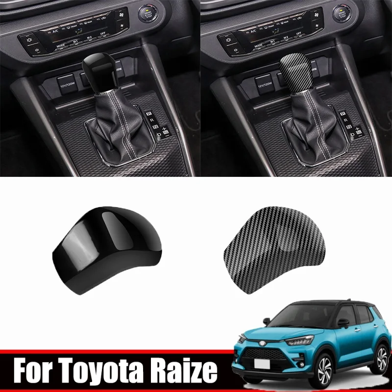 

For Toyota Raize Daihatsu Rocky A200 2021 2022 ABS Car Gear Shift Head Knob Handle Cover Trim Sticker Interior Accessories
