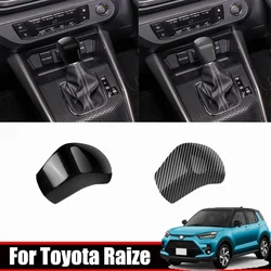 For Toyota Raize Daihatsu Rocky A200 2021 2022 ABS Car Gear Shift Head Knob Handle Cover Trim Sticker Interior Accessories