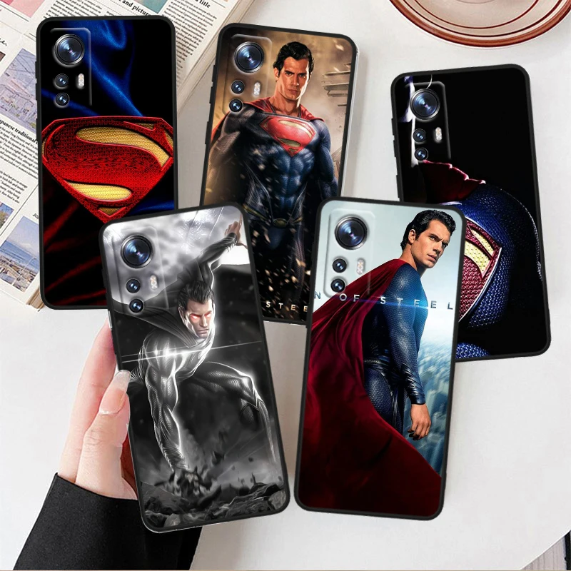 Superman Superhero For Xiaomi Mi Note 10T 10S 10 9T 9 SE 8 CC9E A3 5G Lite Pro Soft Silicone Black Phone Case