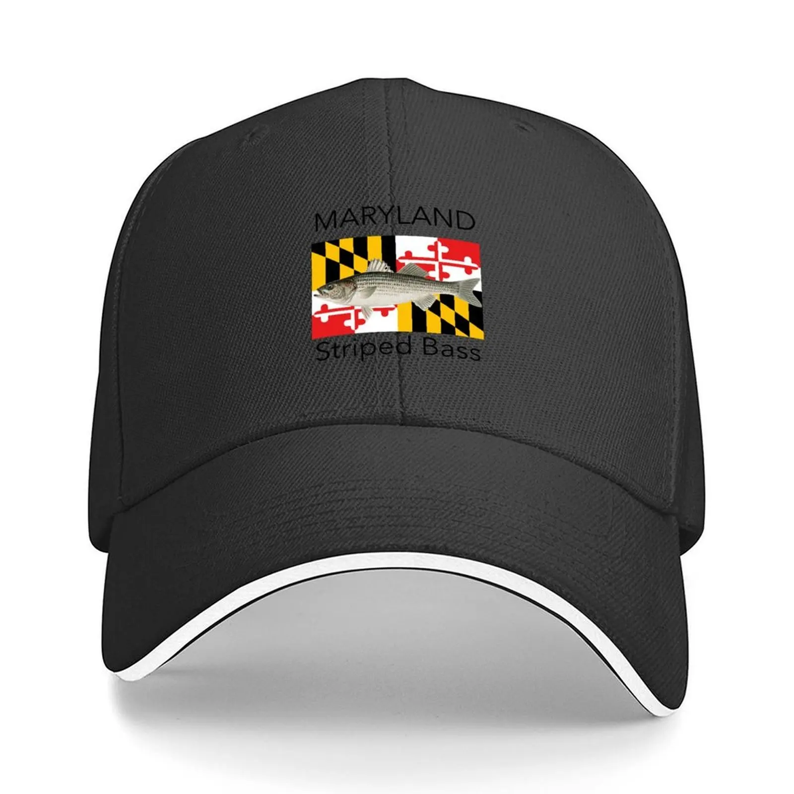 

MARYLAND STRIPED BASS DESIGN Baseball Cap Rugby fishing hat western Hat men's big size hat Women Caps Men's