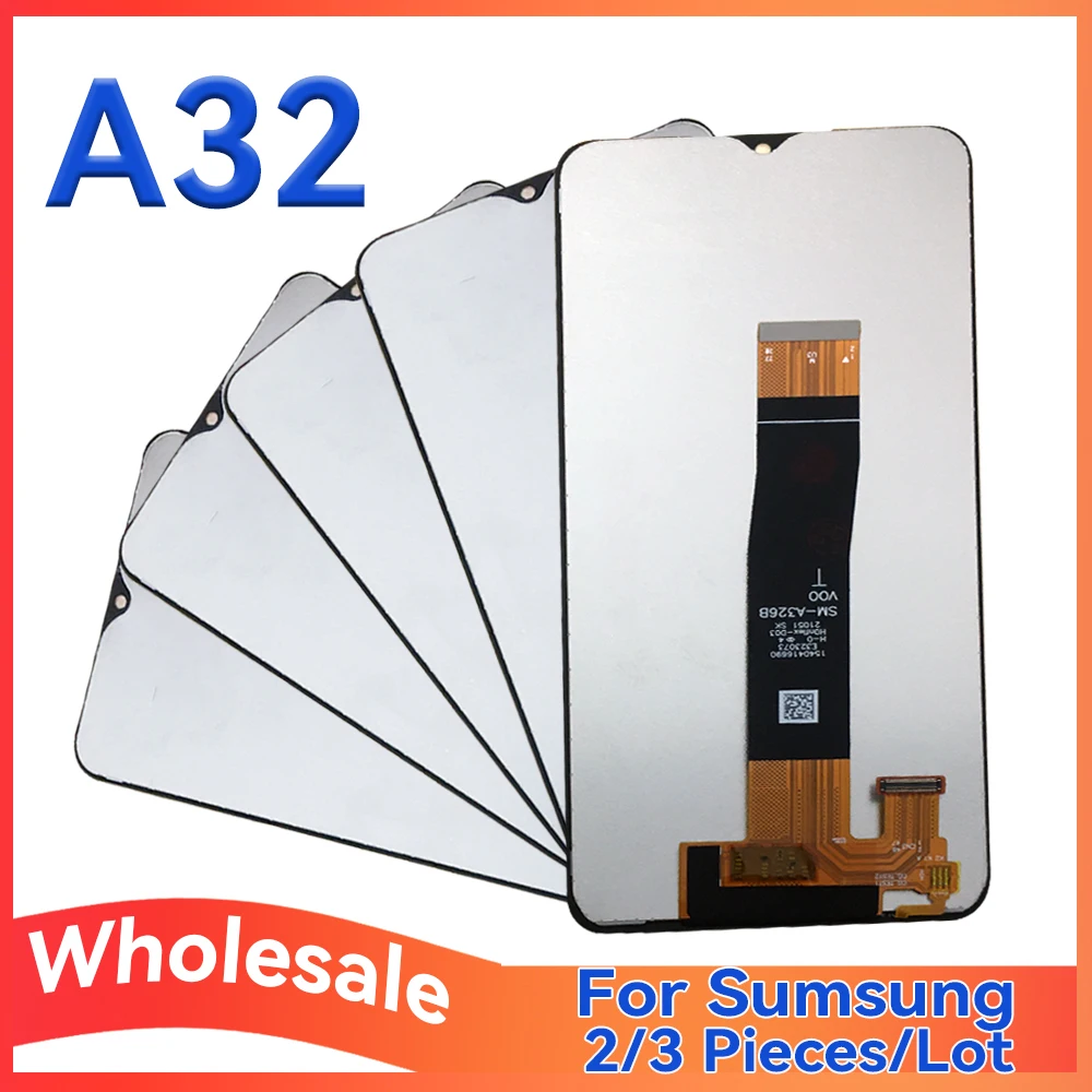 

Оптовая продажа, партия 2/3 шт. для Samsung A32 4G 5G A325 A326 ЖК-экран в сборе с сенсорным дисплеем для мобильного телефона