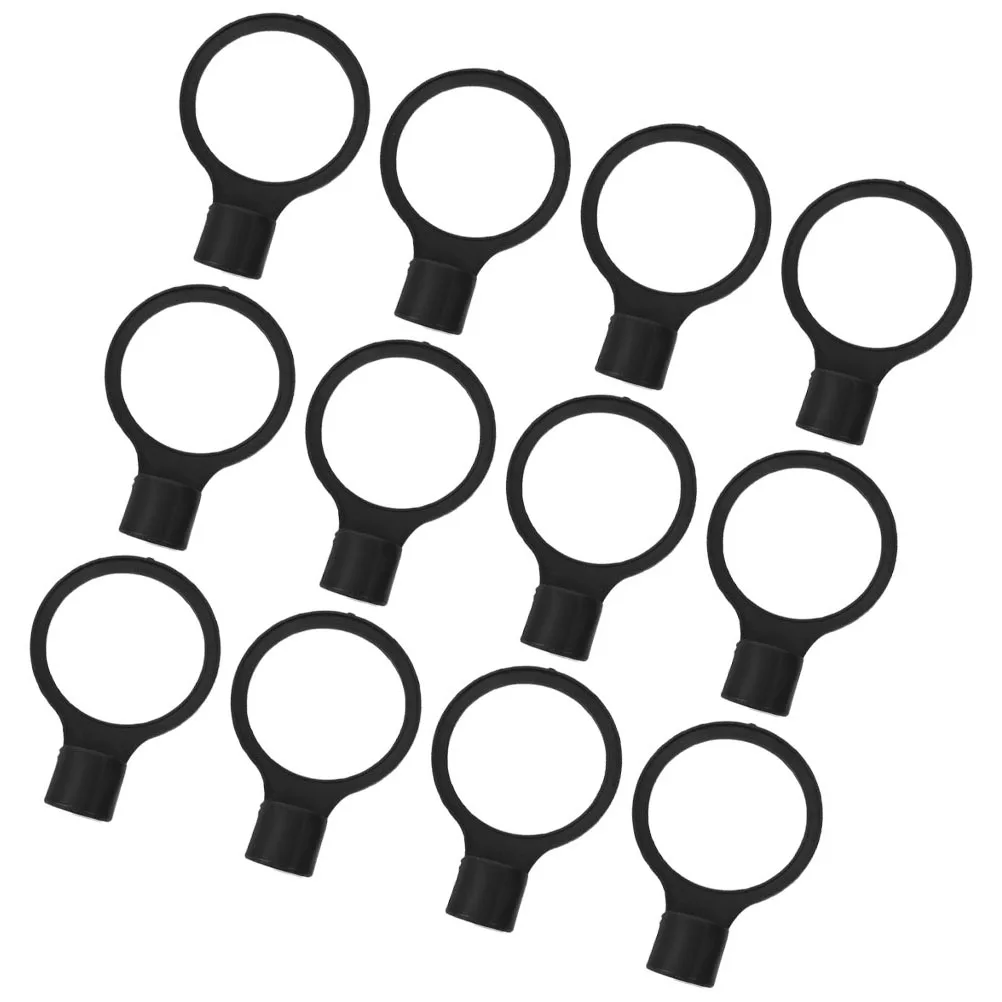 Conector de cono de seguridad, eslabón de cadena, conos de tráfico de plástico, aislamiento de conducción, muelle, conectores negros de calle, barrera de estacionamiento, 12 Uds.