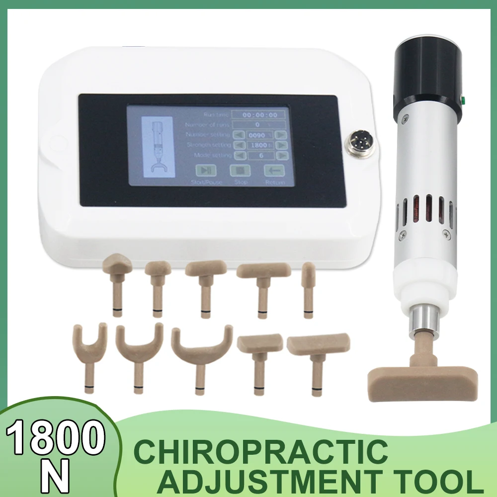 Electric Chiropractic Adjustment Massager 1800N Portable Spinal Adjustment Correction Tool 10Heads Pain Relief Spinal Massage