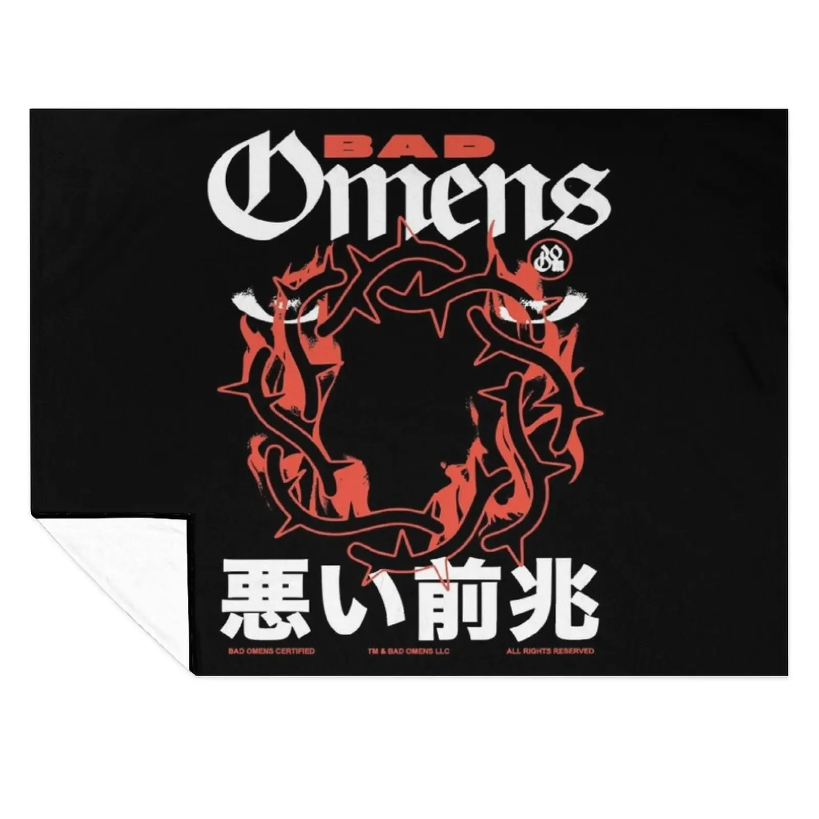 

Bad Omens Merch Like A Villain Throw Blanket wednesday Furry Kid'S Travel Blankets