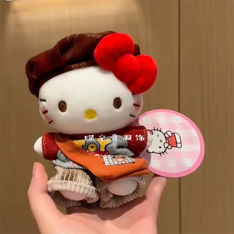 10 cm Hello Kitty Kawaii Sanrio Pluche Pop Tas Accessoires Decoratie Leuke Cartoon Anime Student Rugzak Meisjes Geschenken Zacht Speelgoed