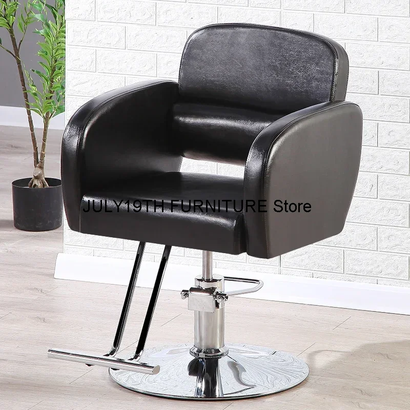 Swivel Ergonomic Barber Chairs Office Hairdressing Luxury Professional Barber Chairs Recliner Cadeira Salon Furniture HD50BC