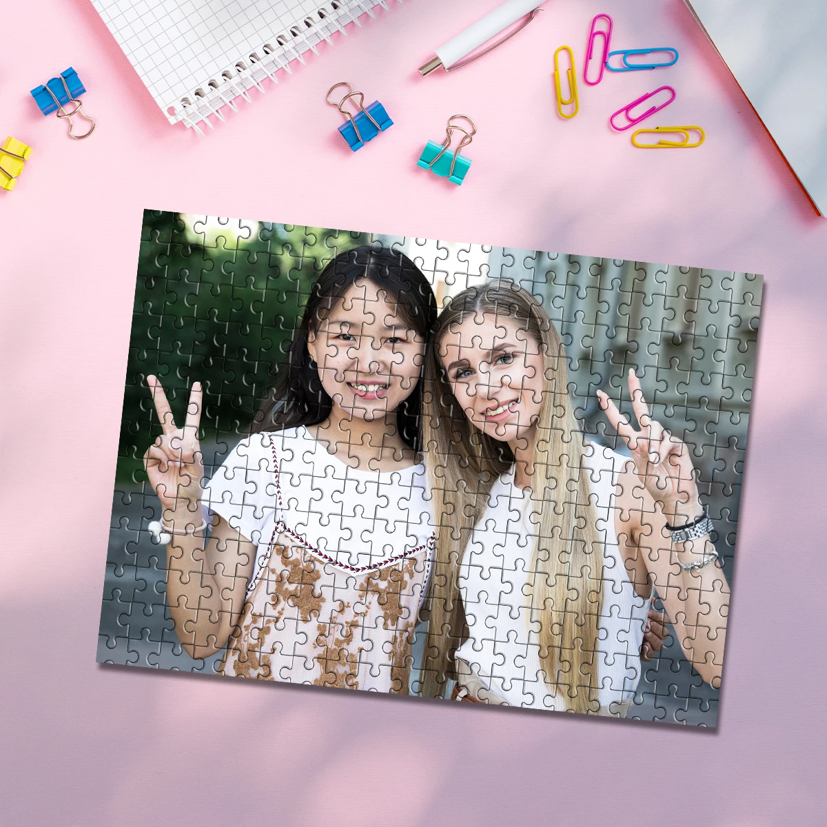 35/300/500/1037 Uds. Rompecabezas de fotos personalizado "rompecabezas de fotos colorido decoración de memoria Navidad Año nuevo Día de San Valentín Anniv