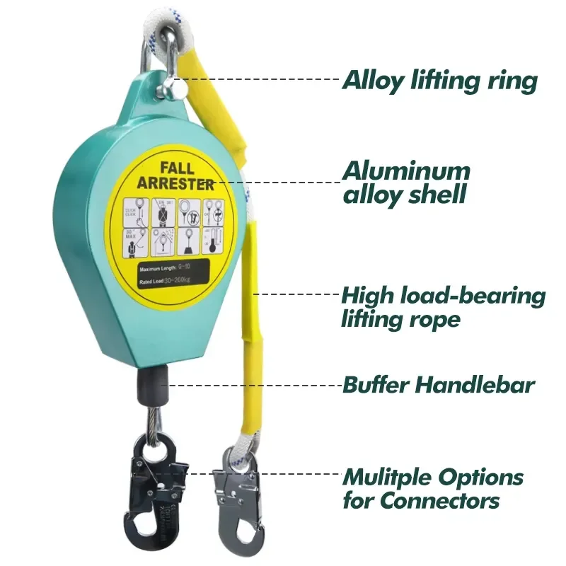 Fall protection Retractable Safety Fall Arrest System for Working at Height