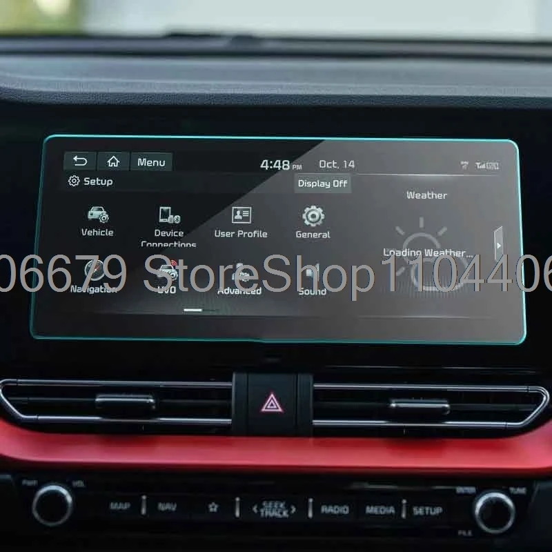 الزجاج المقسى شاشة طبقة رقيقة واقية لكيا نيرو 2020 2021 10.25 بوصة سيارة لتحديد المواقع والملاحة شاشة LCD المضادة للخدش فيلم #4