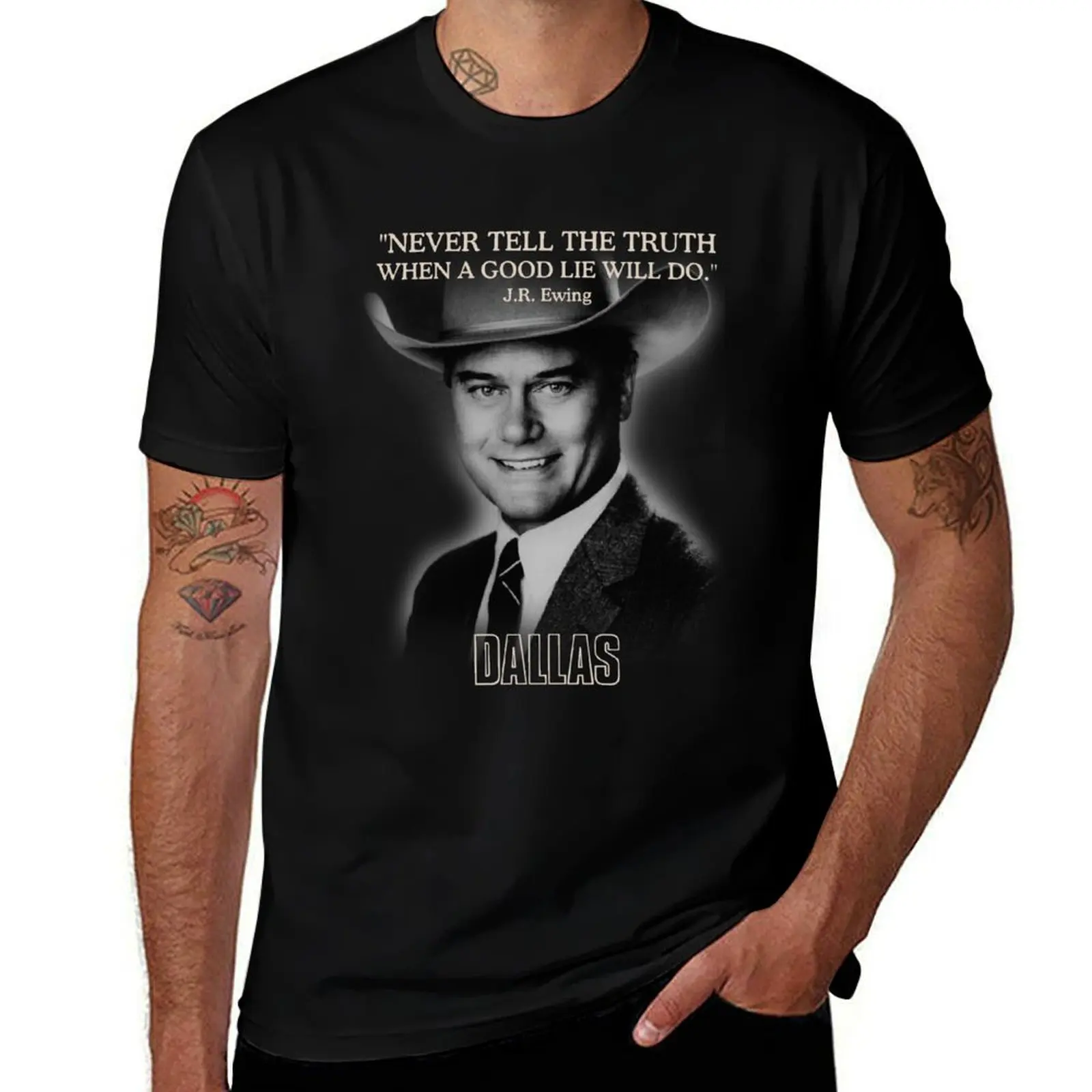Dallas JR Ewing quote T-Shirt Casual Simple Design Short Sleeve Shirt T-Shirt