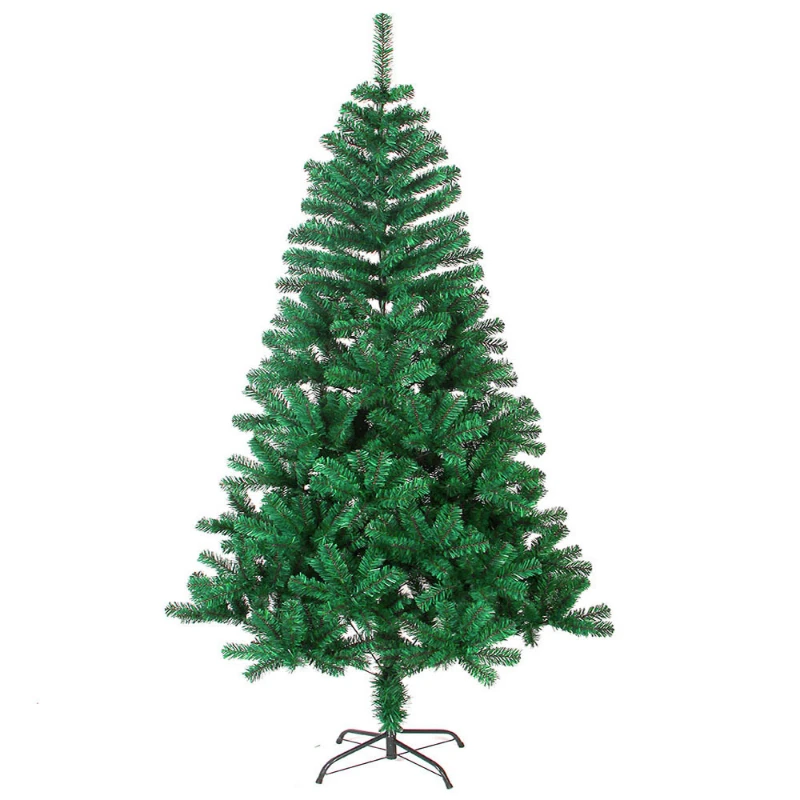 2.1m Christmas Tree with 800 Tips Folding Stable Metal Stand Fast Assemble Flame Retardant PVC Green Artificial Christmas Fir