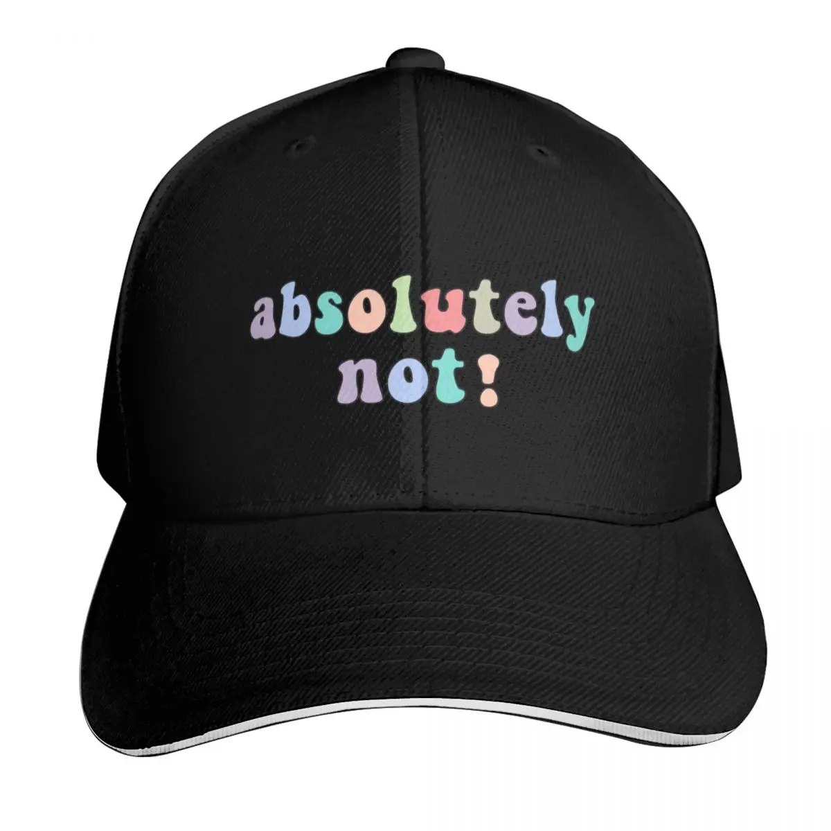 absolutely not! - Elyse Myers Baseball Cap Casual Daily Wear Quick Dry Performance Cotton Twill Breathable