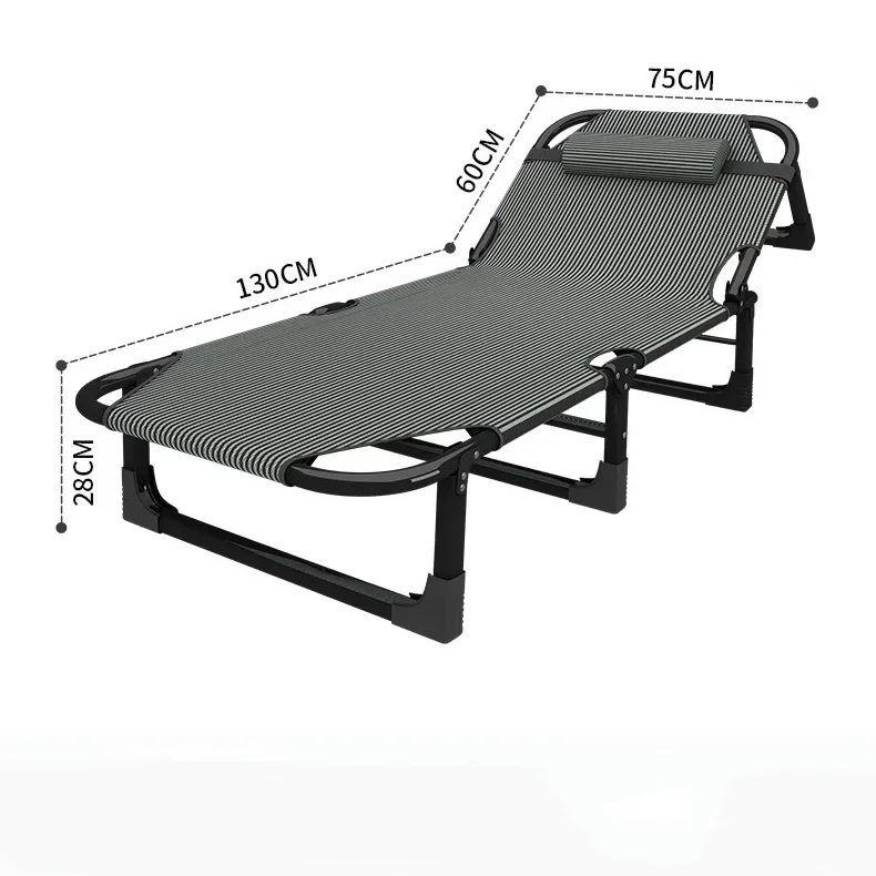 Multifunctional outdoor folding bed, nap chair, simple camp bed for one person to rest