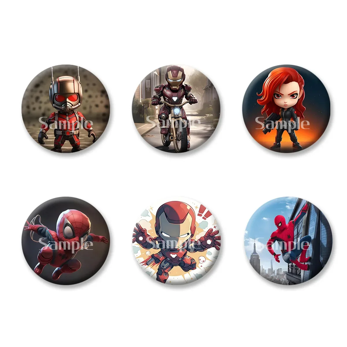 

Флэш-значок, карты Marvel Superhero, аниме, мультфильм, сувенир, брелки для девочек, удобное зеркало для макияжа, магнит на холодильник, аксессуары ACG