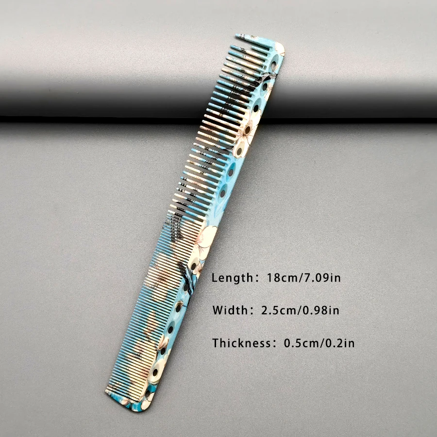 Gemustertes Kamm-Set aus sechs Teilen, spezieller Haarschneidekamm für Friseure, Salon-Haarkamm, Trimmkamm, Öl-Haarkamm, Spitzkamm, Kamm für Herren- und Damenhaar – Detail 7