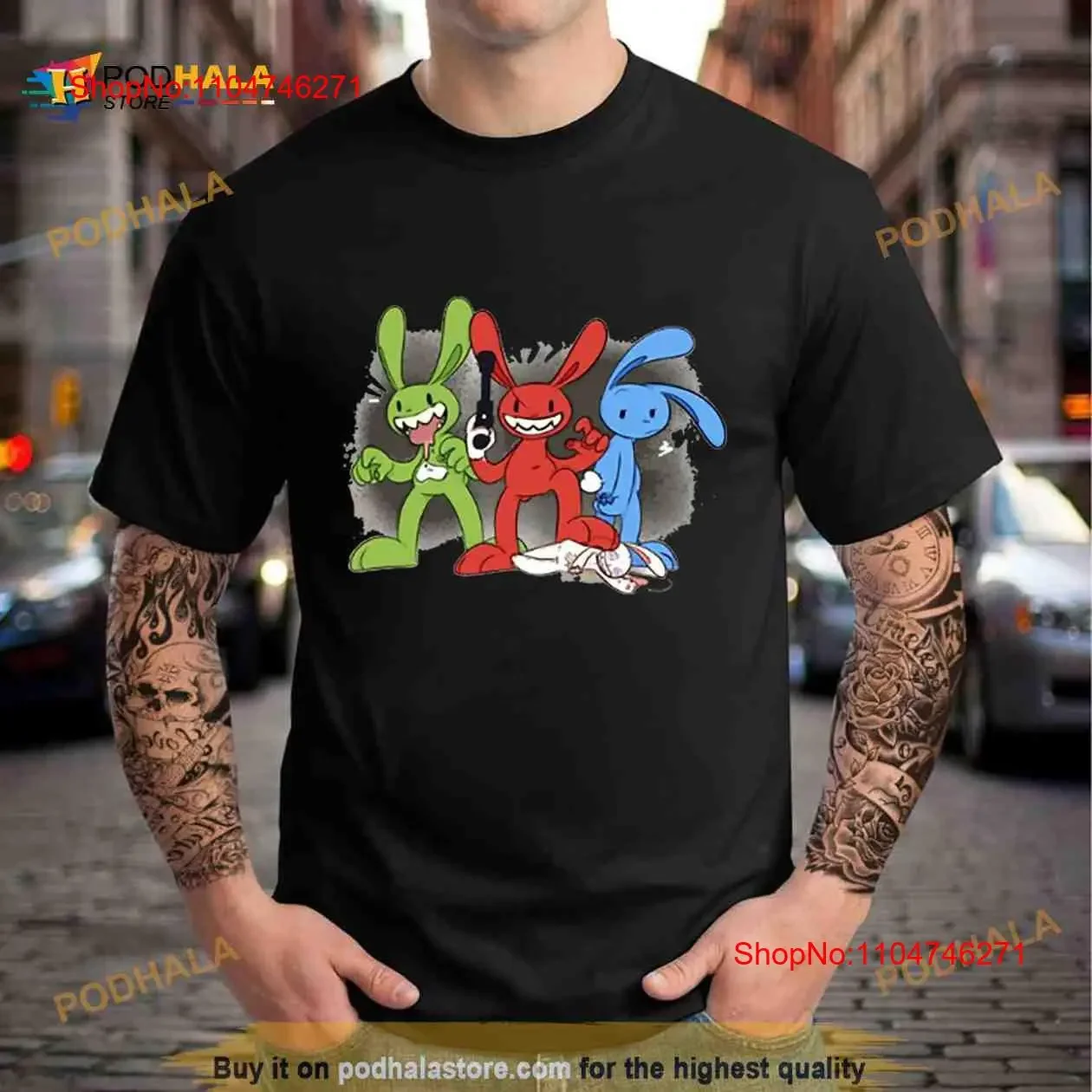 Séparez votre Bliss Sam et Max t-shirt vintage lavé unisexe homme légèrement streetwear haut polyvalent pour un usage quotidien élégant