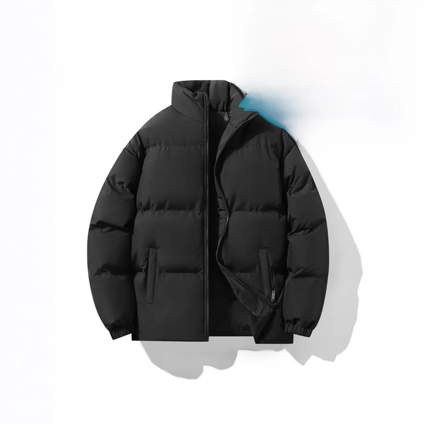 

Мужская зимняя утепленная хлопковая куртка свободного кроя с отложным воротником из полиэстера, модная городская модель стандартной длины