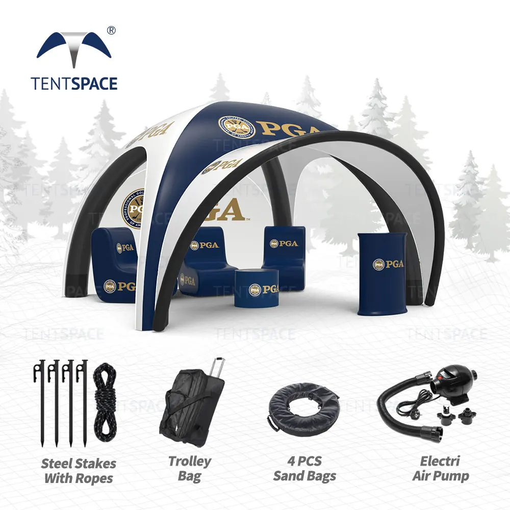 4x4m 5x5m 6x6m 7x7m 20ft Custom Inflatable Advertise Canopy Airtight Gazebo Marquee Events Inflatable Tent With Accessories