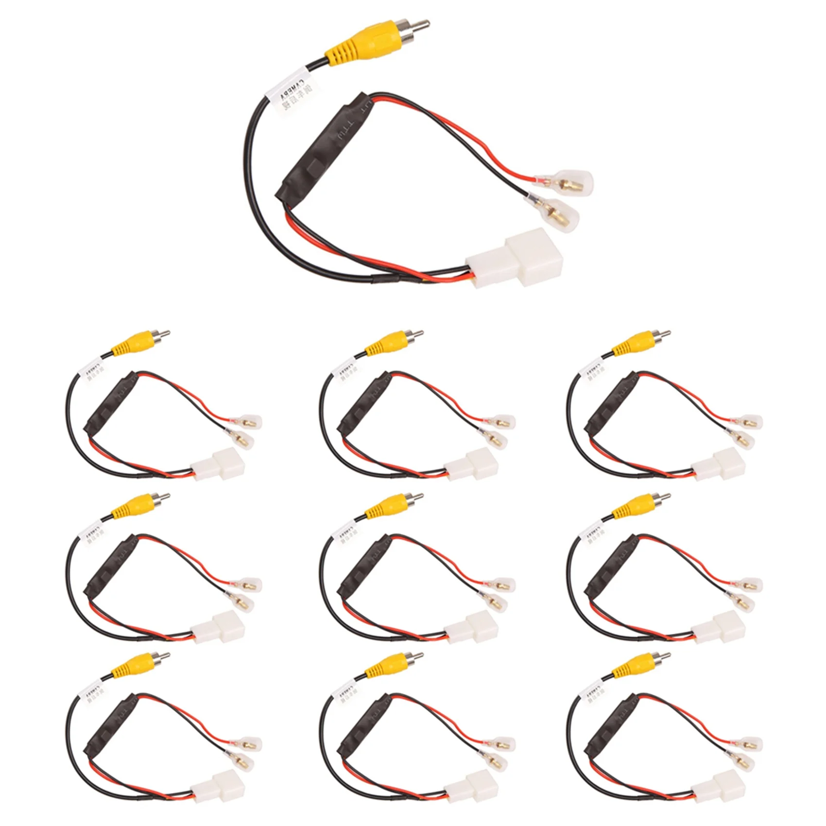 

10Pcs 4 Pin Car Reversing Camera Wiring Harness Cable Plug Rear View Parking Reverse Connector Cable Adapter for Toyota