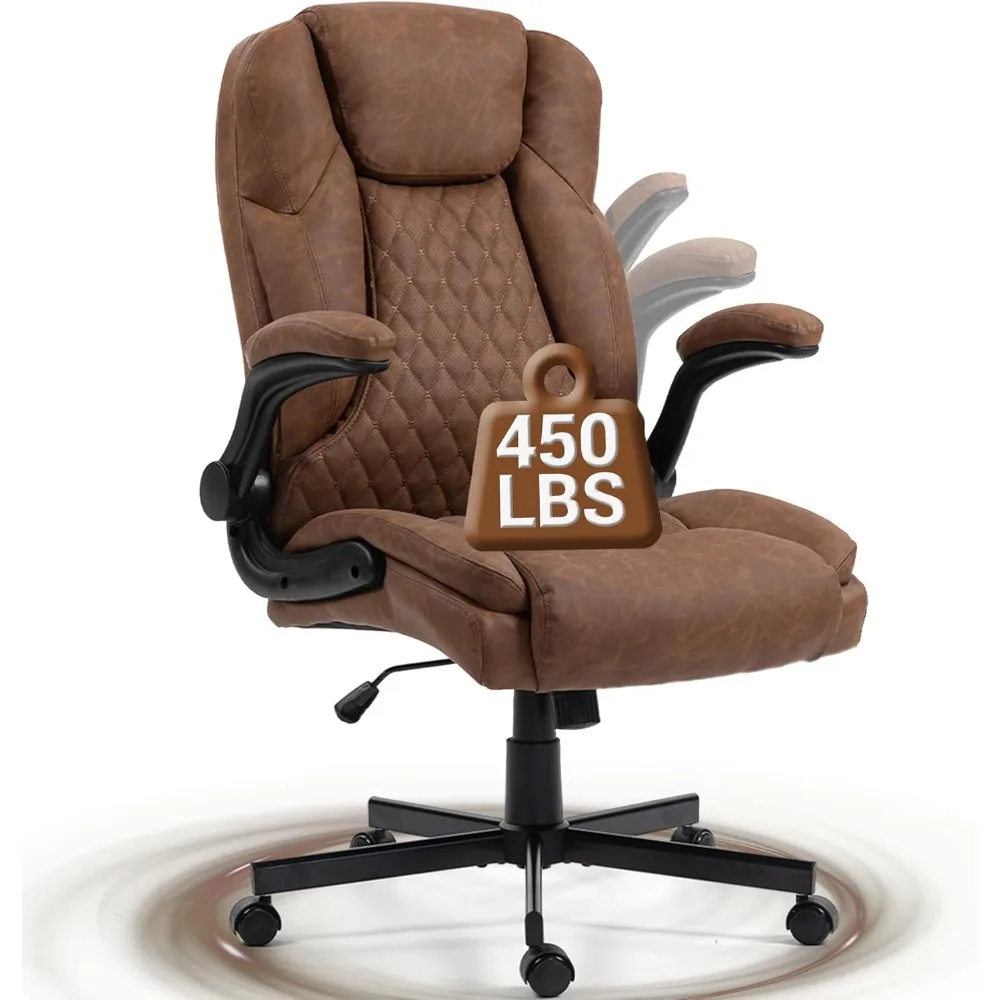 

Большое и высокое офисное кресло 450 фунтов с откидным подлокотником, удобное сверхмощное кресло для руководителя, эргономичный компьютер с очень широким сиденьем